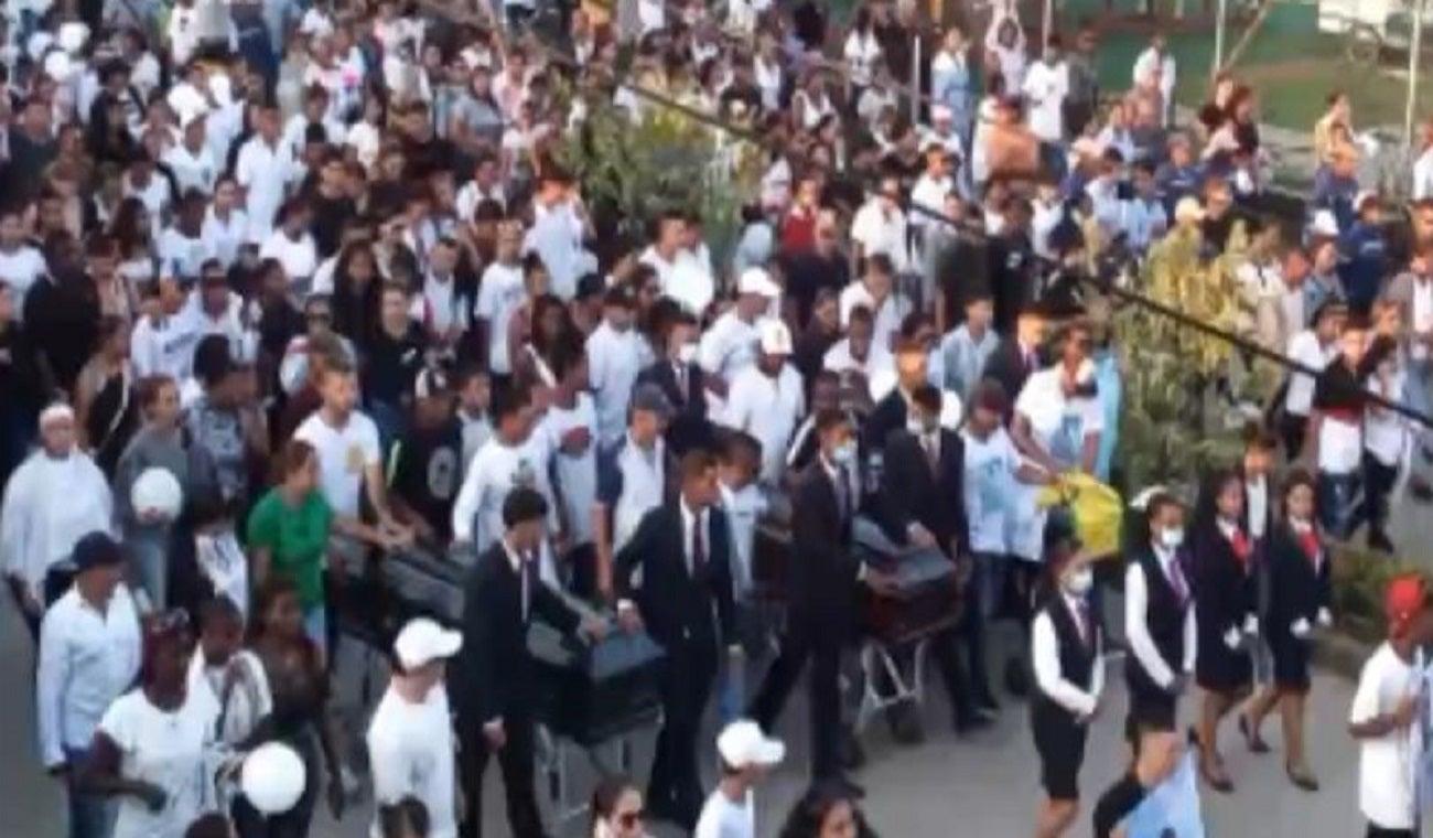 La despedida de los tres jóvenes asesinados en El Bagre, Antioquia