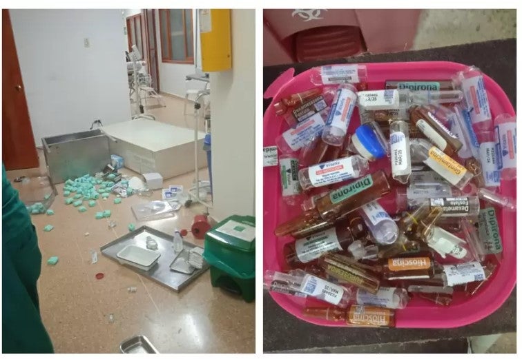 Daños en el Hospital San Francisco de Asis