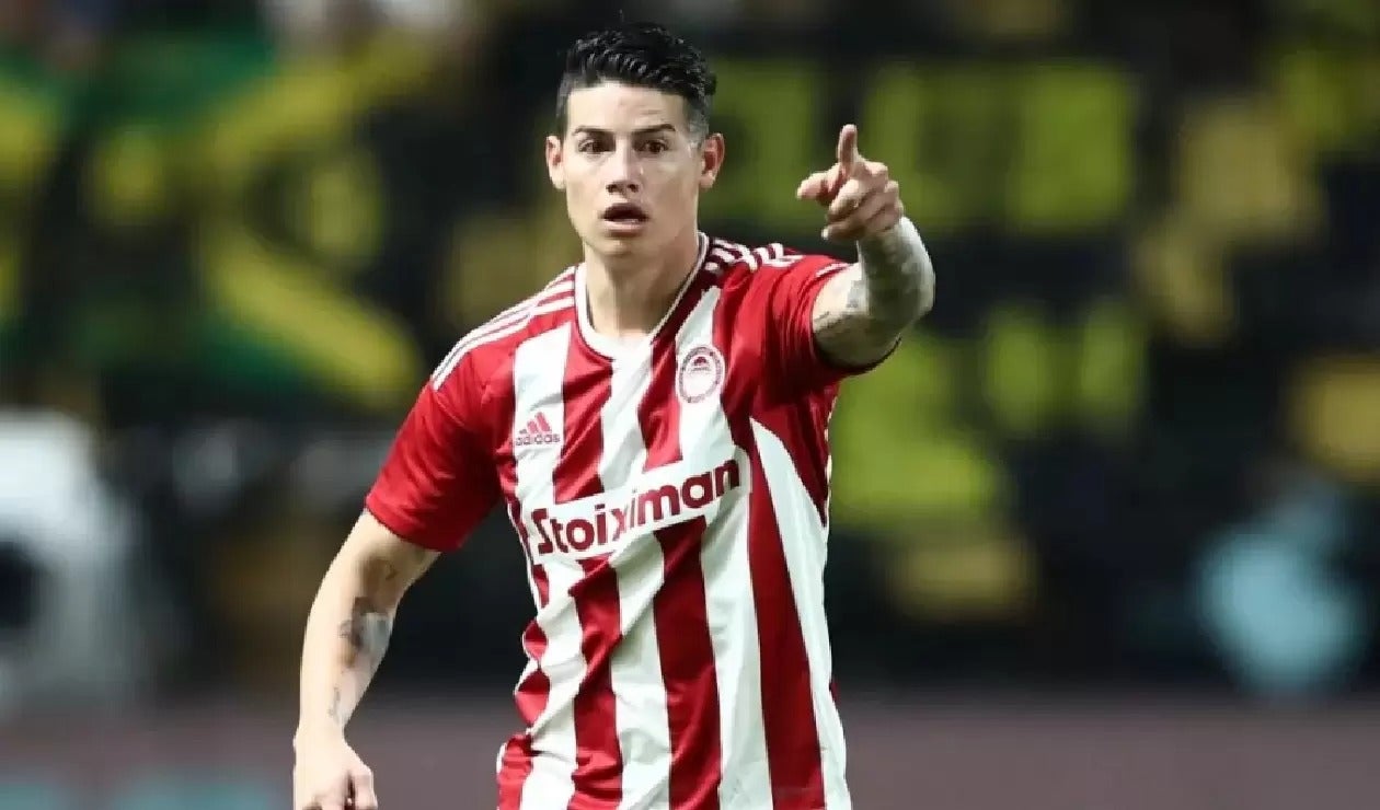 James está de regreso; técnico de Olympiacos dio buenas noticias del colombiano