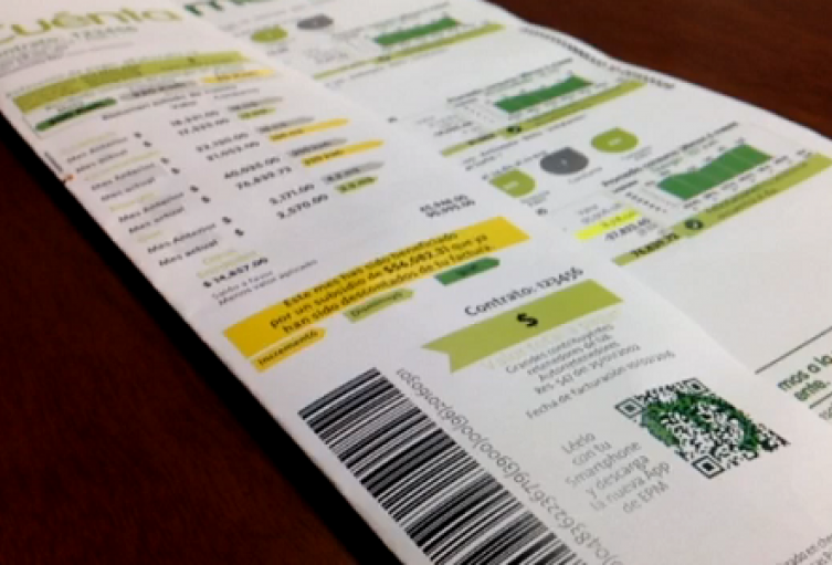 Factura de servicios públicos EPM.