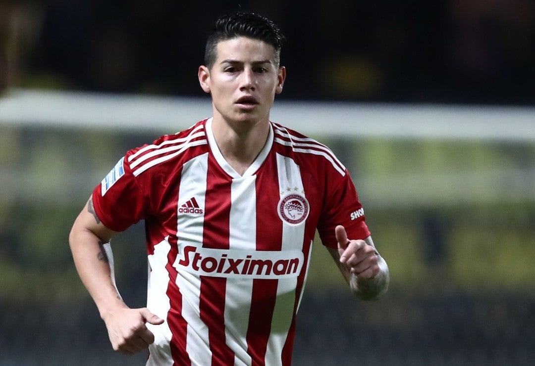 James Rodríguez en un partido del Olympiacos