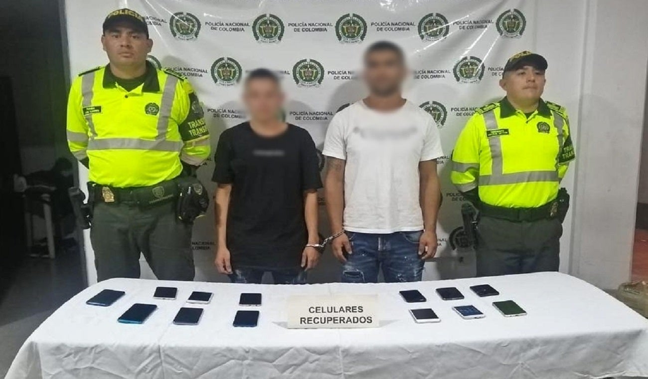 Dos capturados por receptación de celulares en Antioquia
