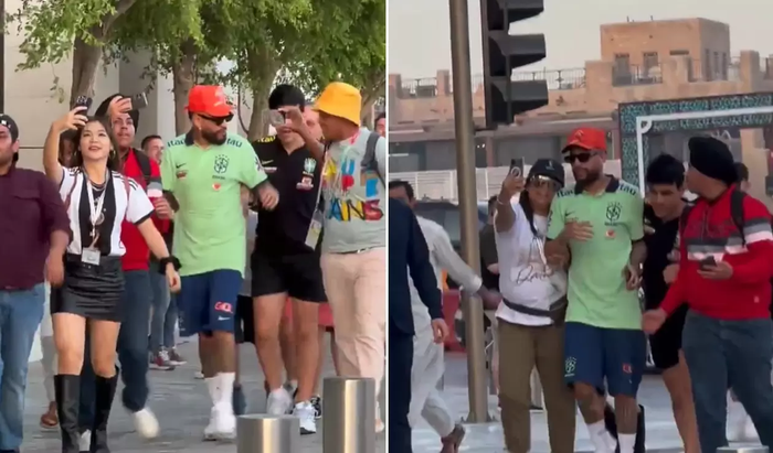 [Video] Un falso Neymar revolucionó las calles de Doha; hinchas lo persiguieron por horas