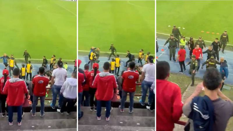 [Video] Fuera de casillas: Jugador de América acabó a los golpes tras derrota en Rionegro