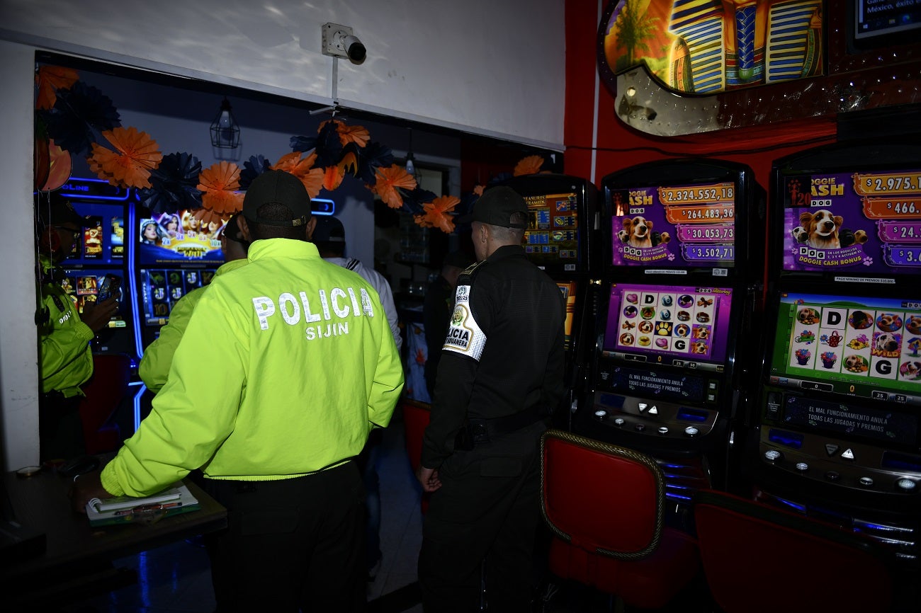 Incautación de máquinas tragamonedas en el Valle de Aburrá