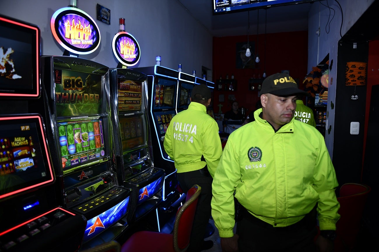 Incautación de máquinas tragamonedas en el Valle de Aburrá