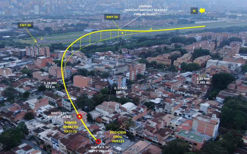 Tras el accidente, no hubo ningún sobreviviente en la tripulación.