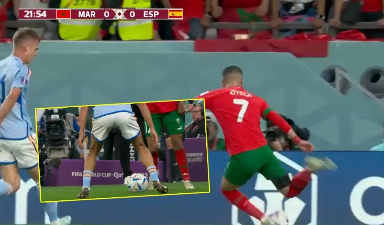 [Video] Como en una pista de baile: la jugada del marroquí que dejó en ridículo a Llorente