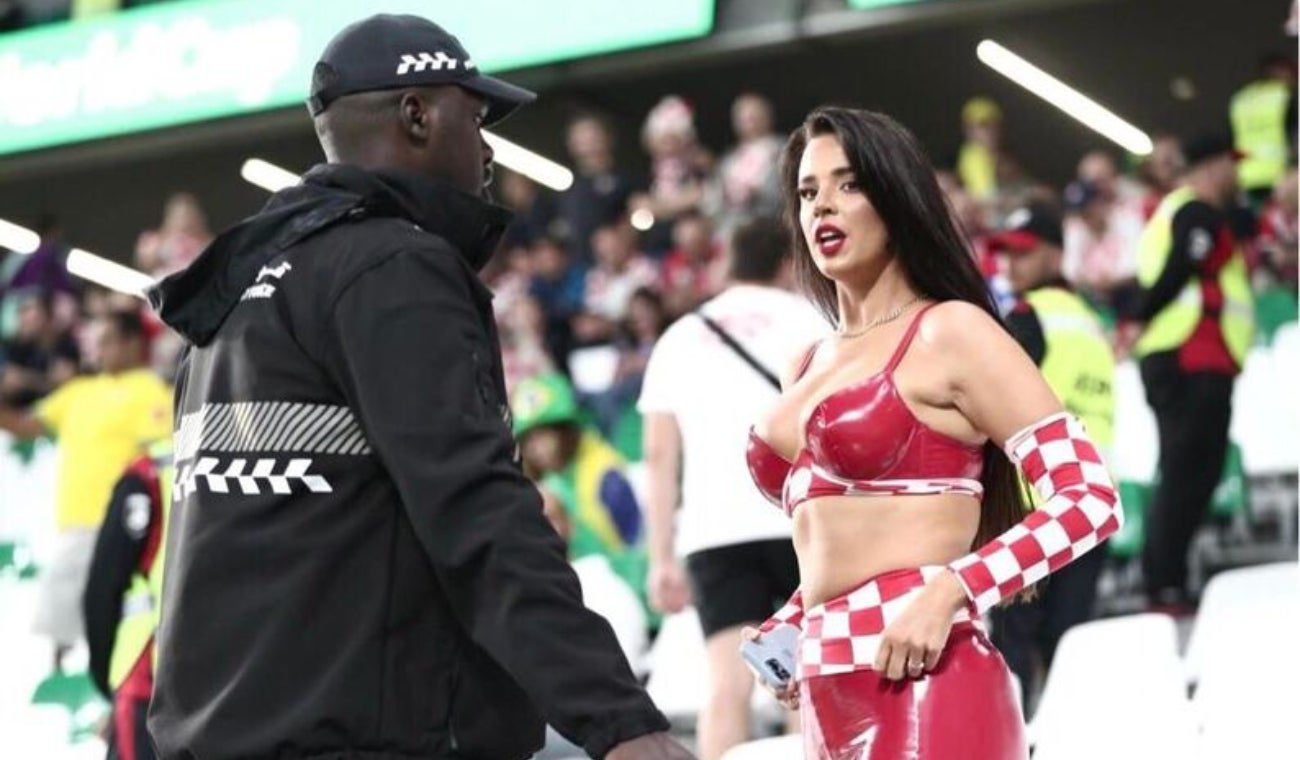 Ivana Knoll, la modelo que la habría expulsado el partido entre Croacia vs. Brasil.