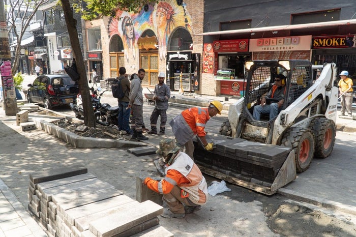 Obras de renovación en el parque Lleras