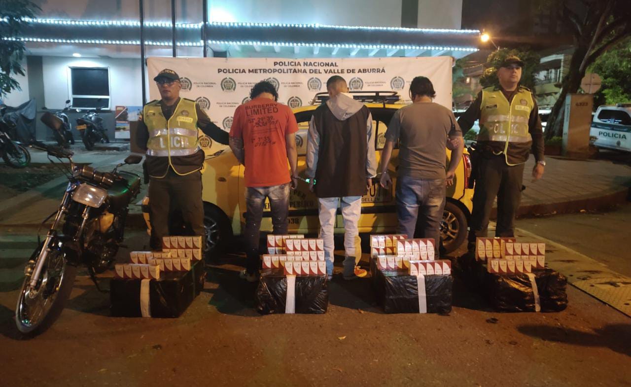 Captura por hurto de cigarrillos