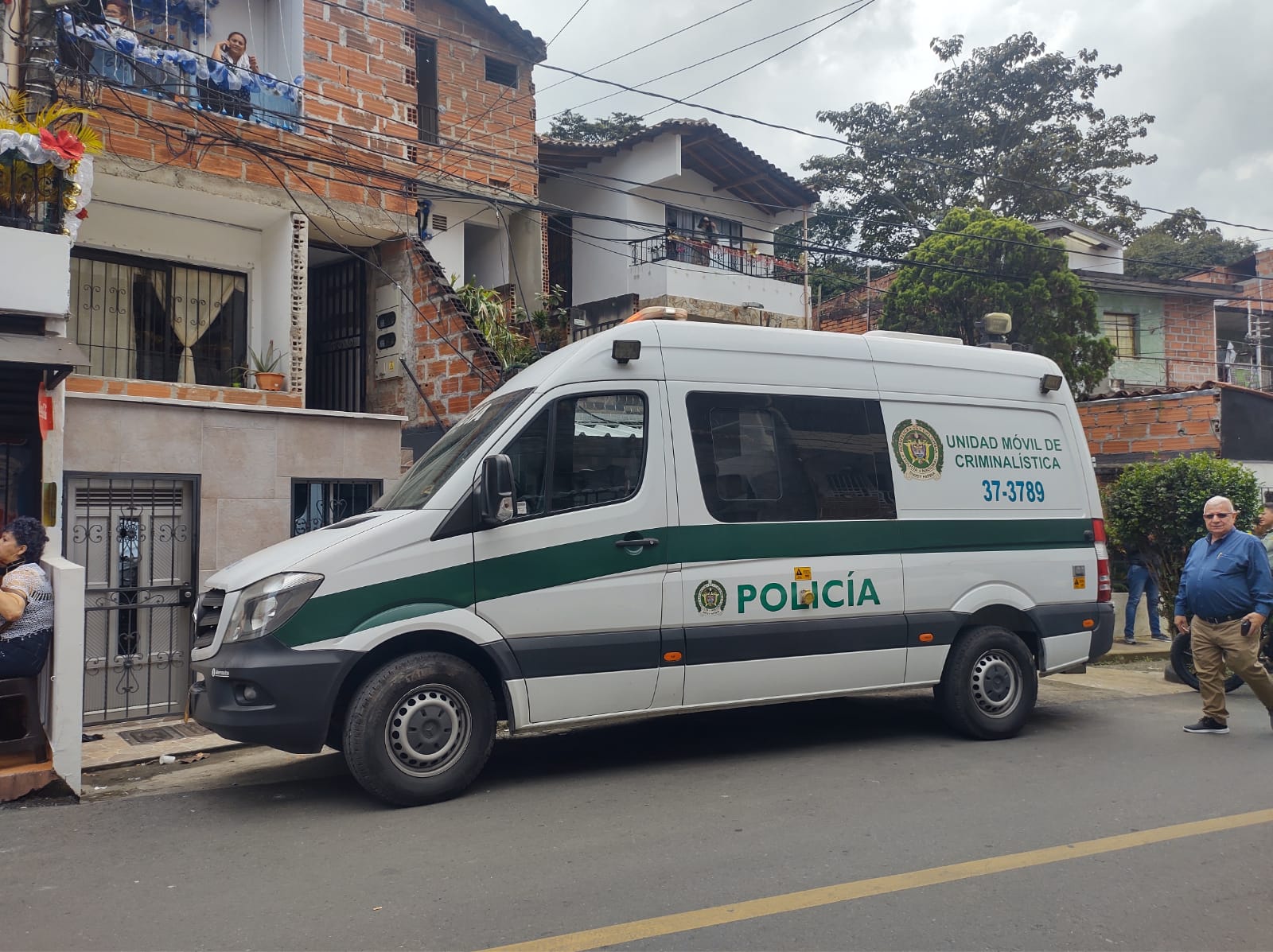 Escena del crimen en el municipio de Copacabana