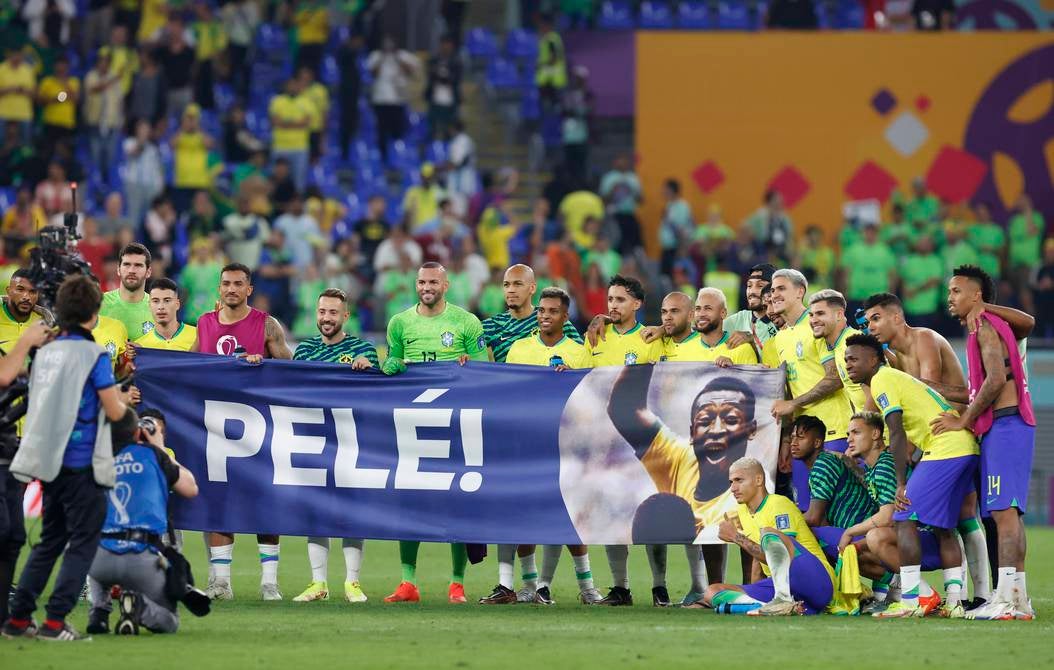 Detalle para 'O reí': Mensaje de los jugadores de Brasil a Pelé tras la victoria ante Corea