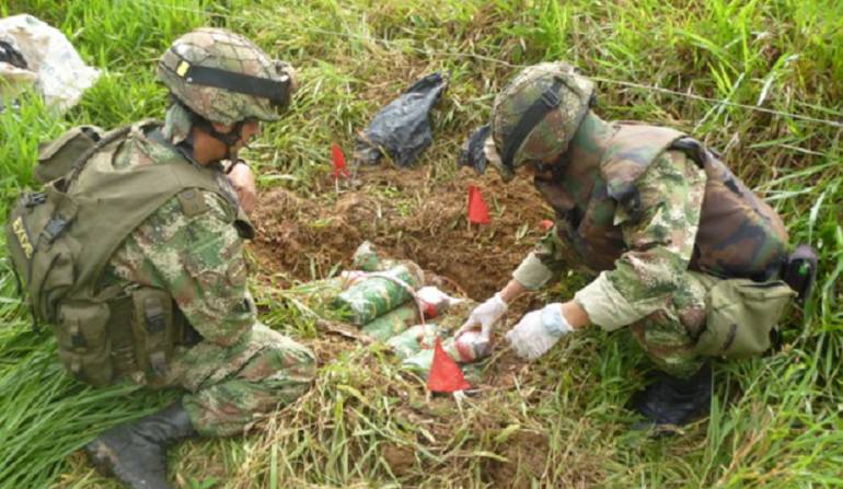 El Ejército destruyó 22 áreas minadas en las subregiones del Magdalena Medio y Nordeste Antioqueño en 2022