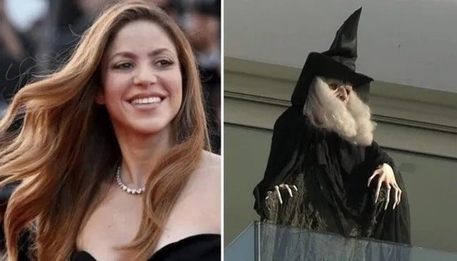 [Video] Shakira pone bruja en su balcón que apunta a la casa de su exsuegra