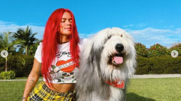 Una cerdita, dos perros y un loro: las mascotas que Karol G presumió en redes