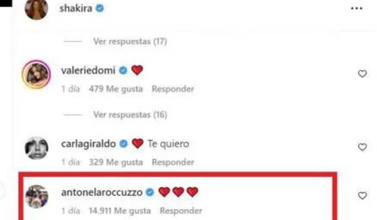 Respuesta de la esposa de Messi a Shakira