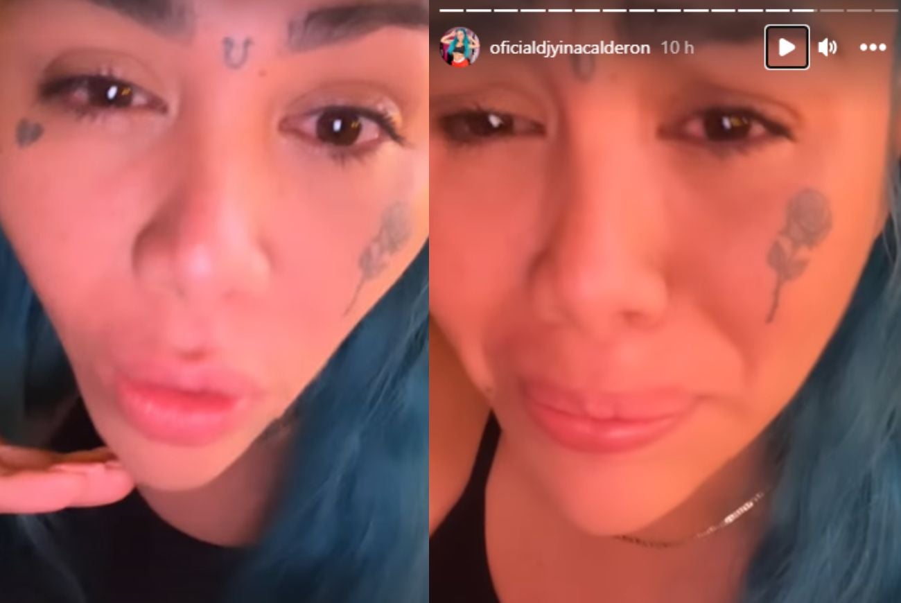 Yina Calderón llorando por su ruptura con su pareja