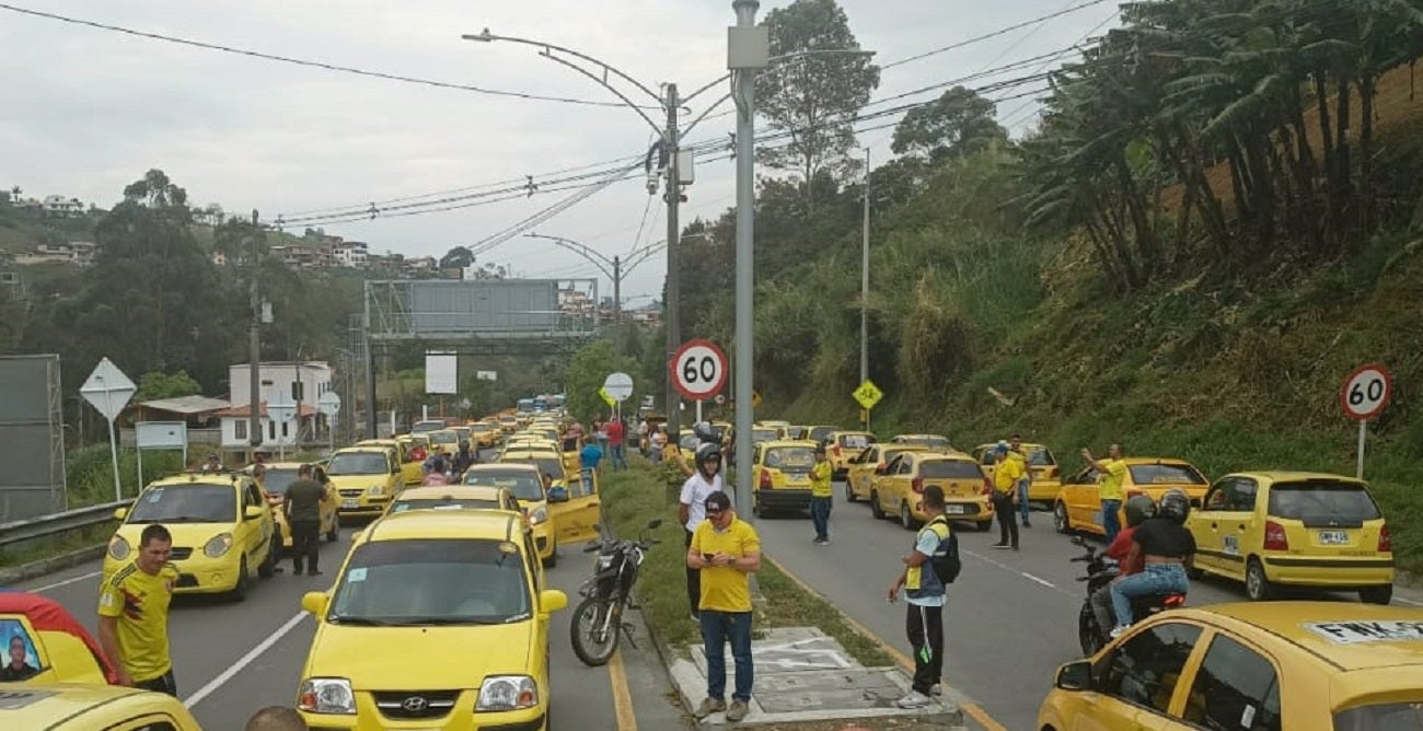 Paro de taxistas en Medellín