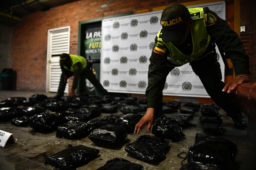 Droga incautada en la Terminal del Sur de Medellín