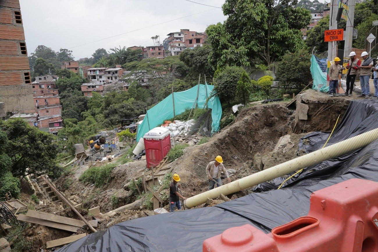 Caída de banca en Itagüí