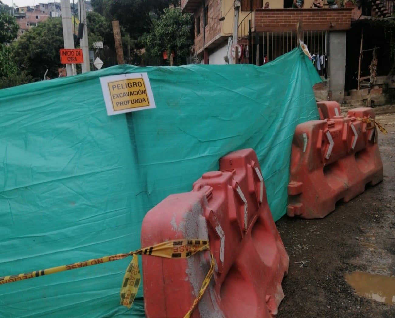 Caída de banca en Itagüí