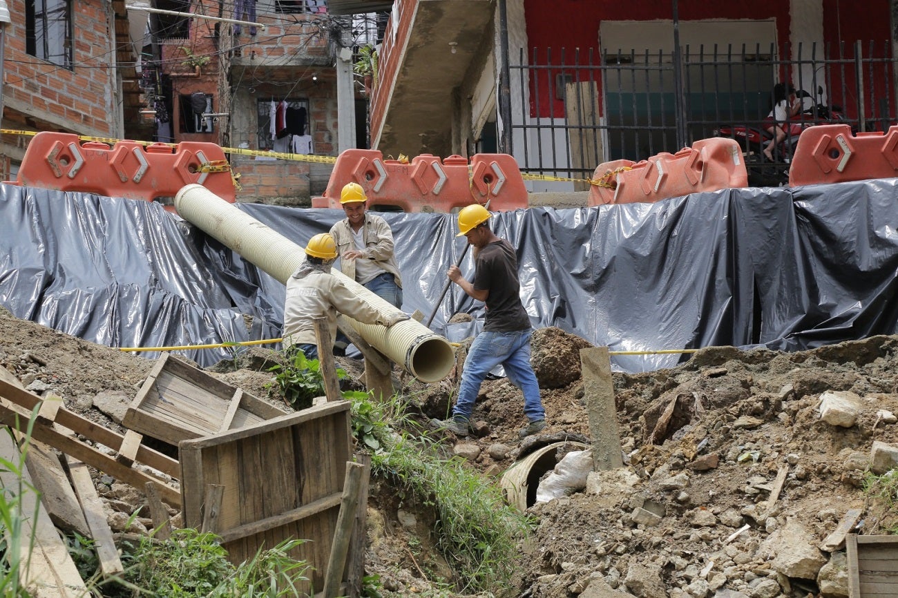 Caída de banca en Itagüí