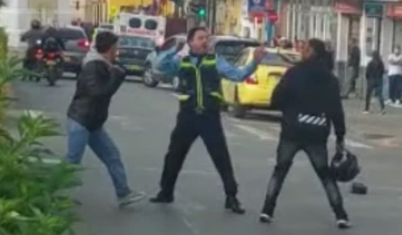 Se enfrentaron a golpes agente de tránsito e infractores en Santa Rosa de Osos, Norte antioqueño