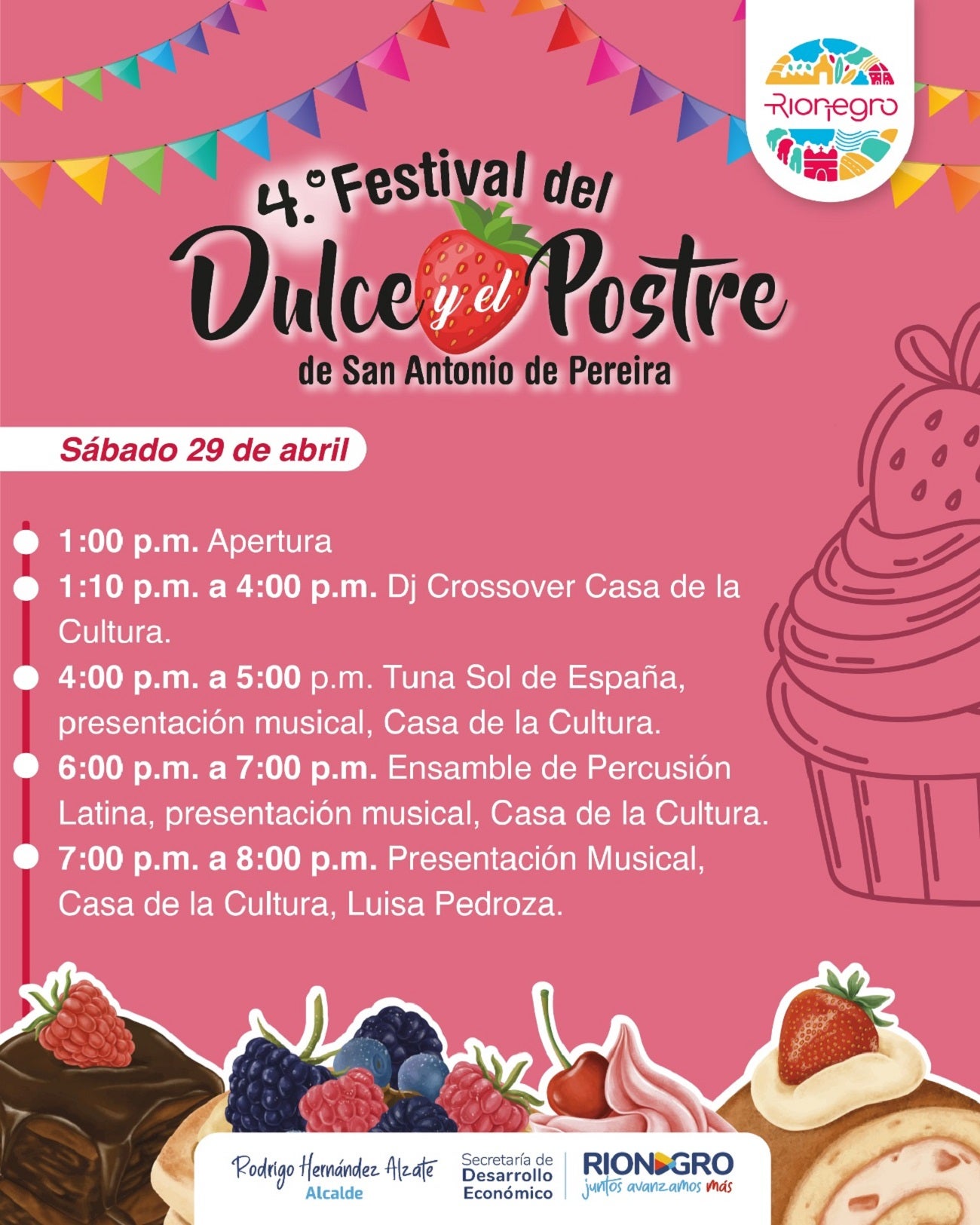 Llega el Festival del Dulce y el Postre a San Antonio de Pereira. Prográmese este puente festivo