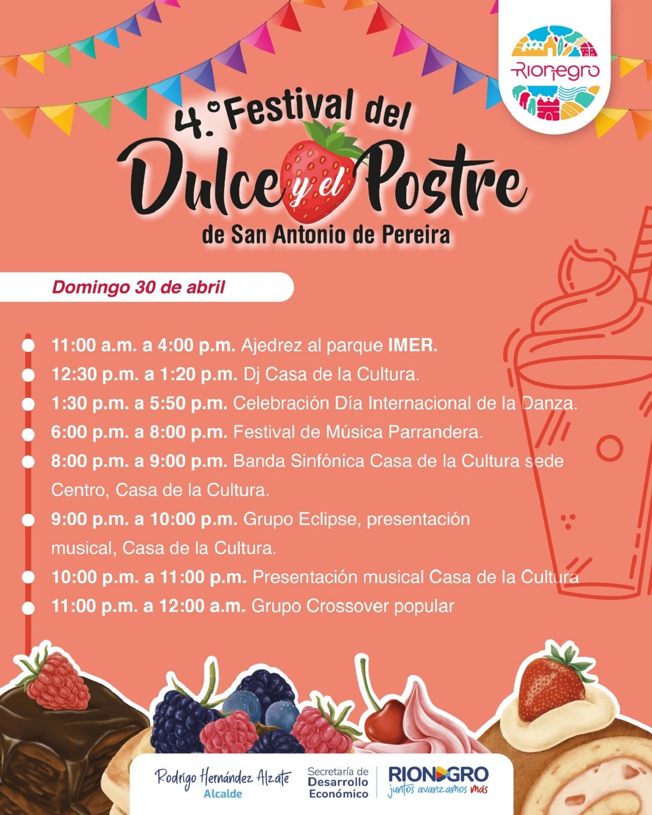 Llega el Festival del Dulce y el Postre a San Antonio de Pereira. Prográmese este puente festivo