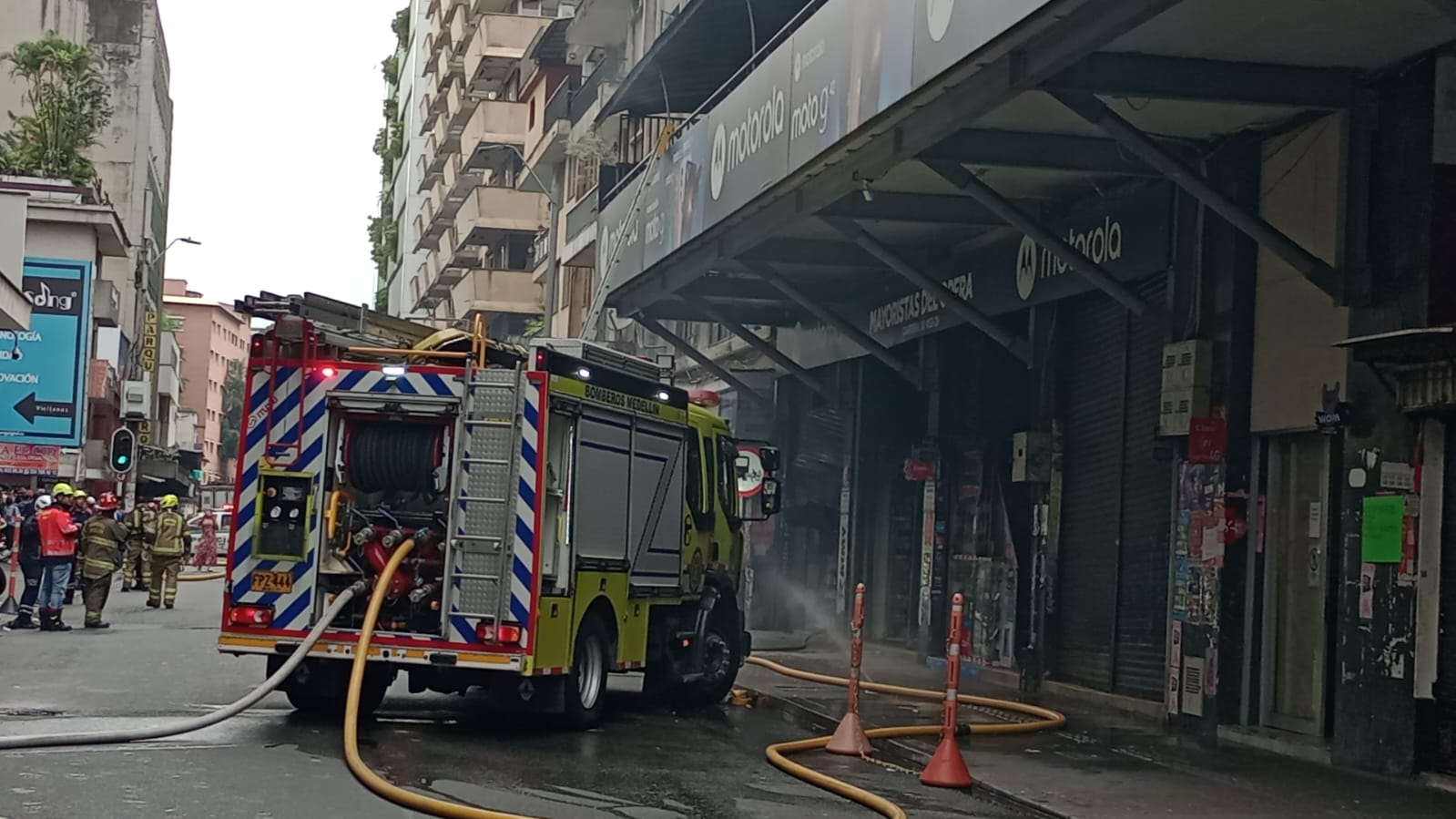 Incendio en el centro de Medellín