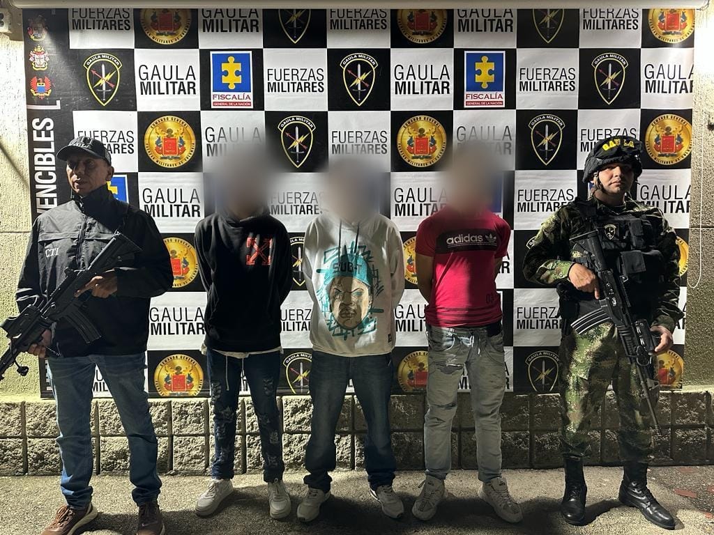 Capturaron en Bello a cinco presuntos integrantes del grupo delincuencial "Los Pachelly"