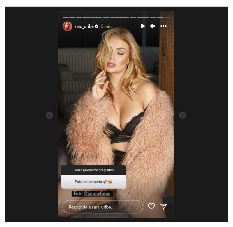 Sara Uribe en lencería