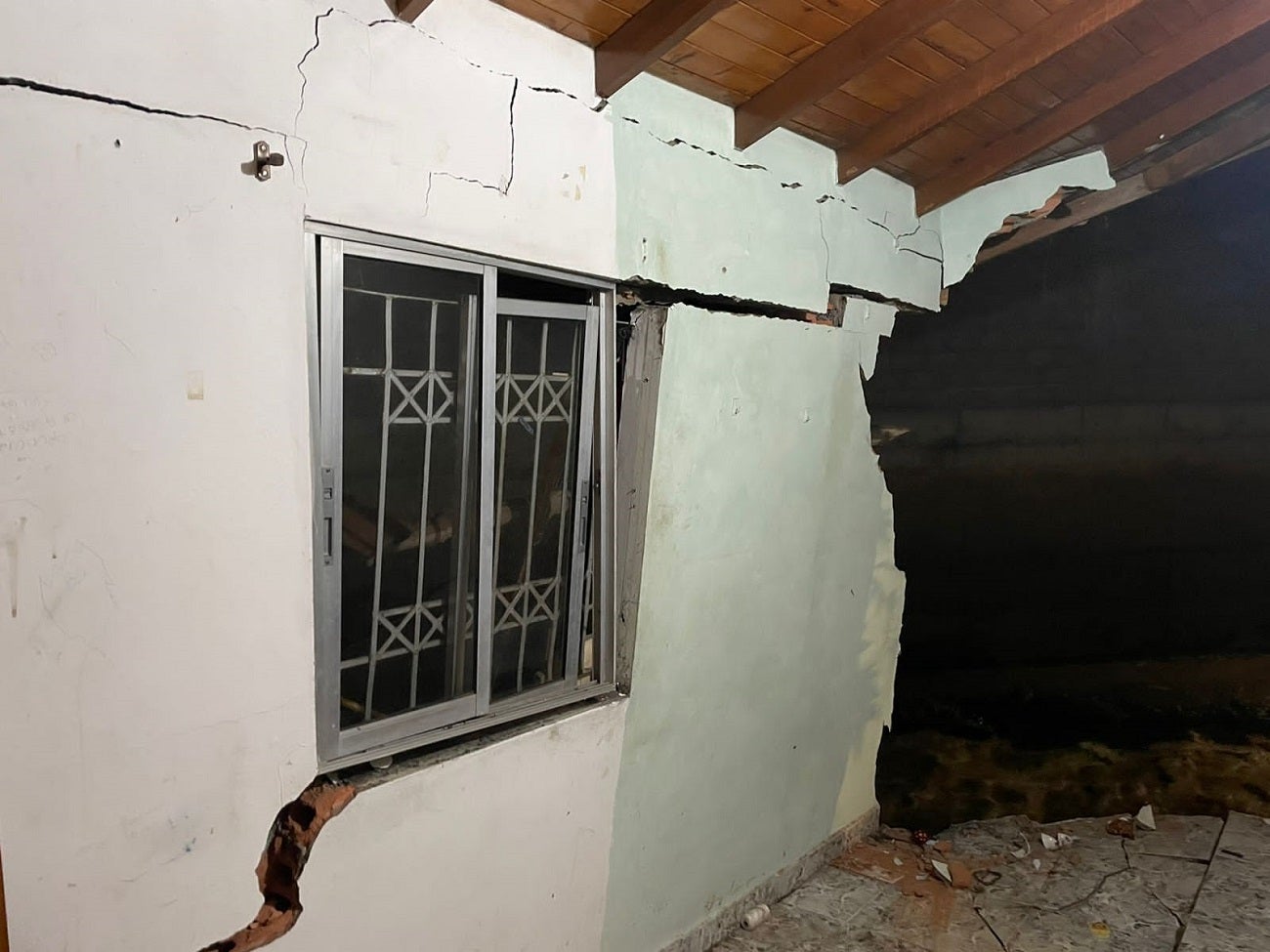 Colapso parcial de una vivienda en Donmatías, Antioquia