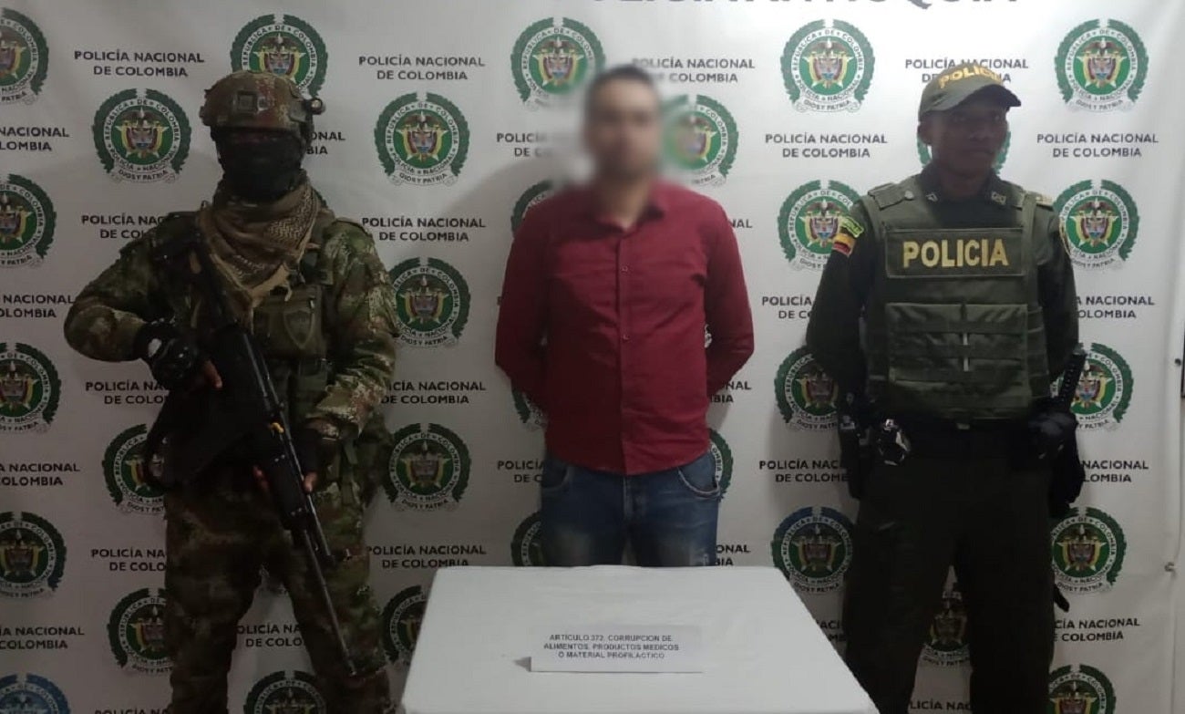 Capturado en Antioquia por corrupción de alimentos