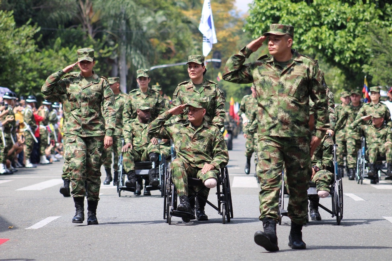 Desfile militar en Medellín