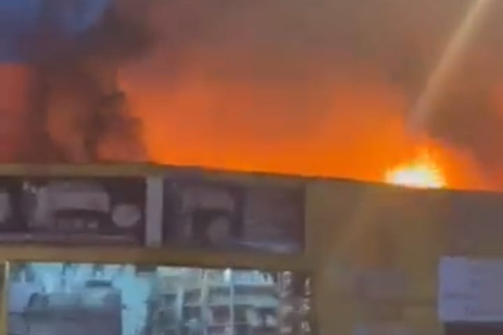 Incendio en el barrio Cristo Rey