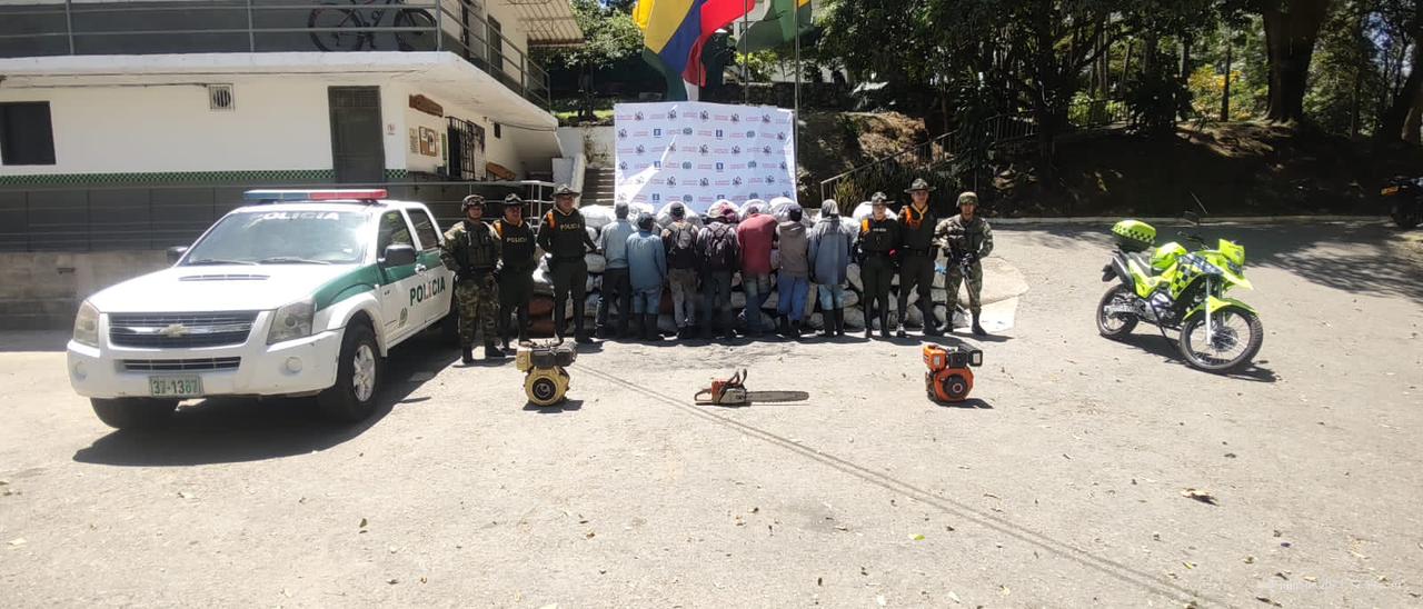 Capturadas siete personas en una vereda de Bello, por el delito de aprovechamiento ilícito de recursos naturales renovables
