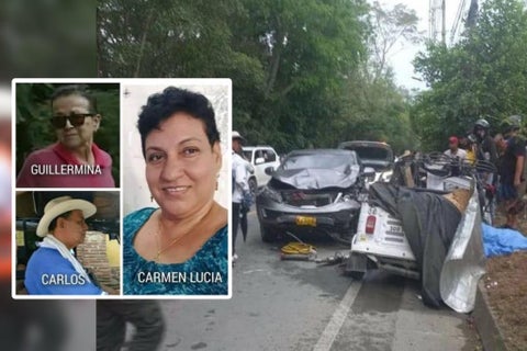 Tragedia en las vías: Tres personas muertas dejó choque de dos vehículos