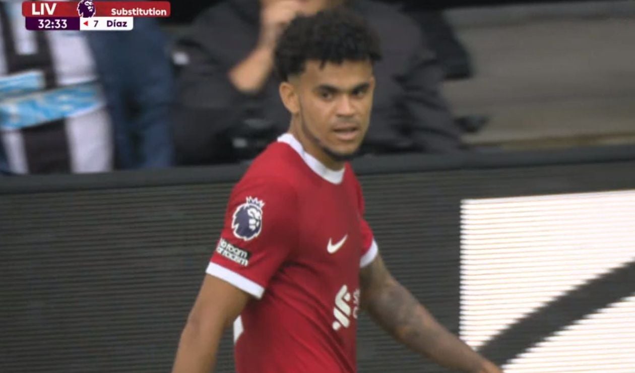 Luis Díaz en Newcastle vs. Liverpool