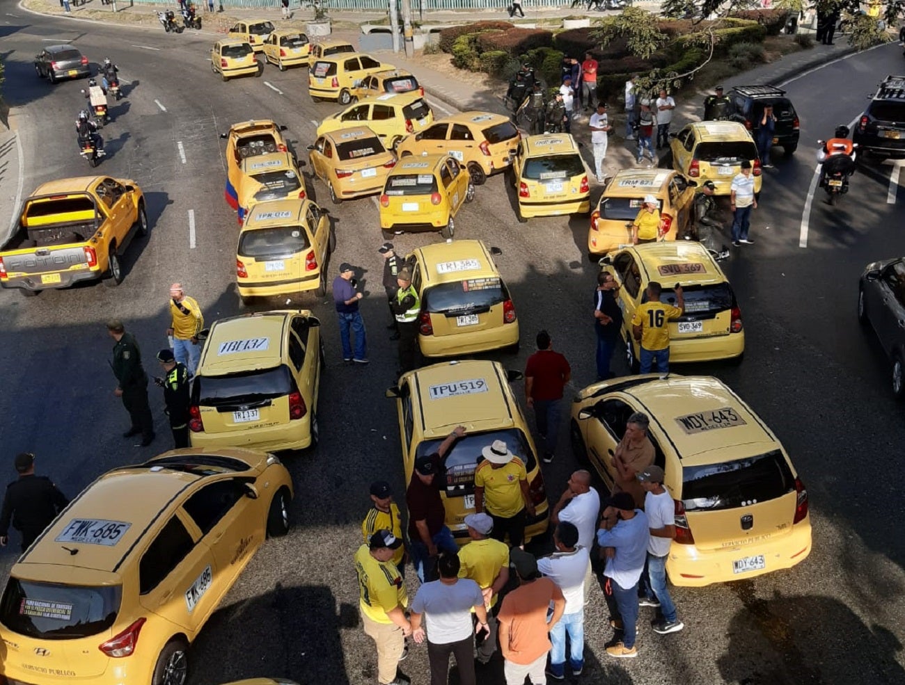 Paro de taxistas en Medellín