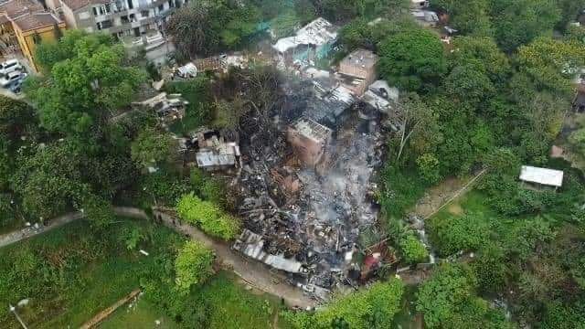 Voraz incendio en Itagüí