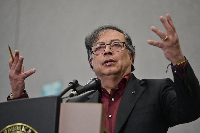 Gustavo Petro, el presidente de Colombia, mencionó que había que trabajar en un cambio de paradigma frente a las drogas. Foto: cortesía presidencia