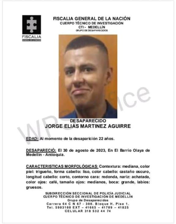 Desaparecido Jorge Elías Martínez Aguirre