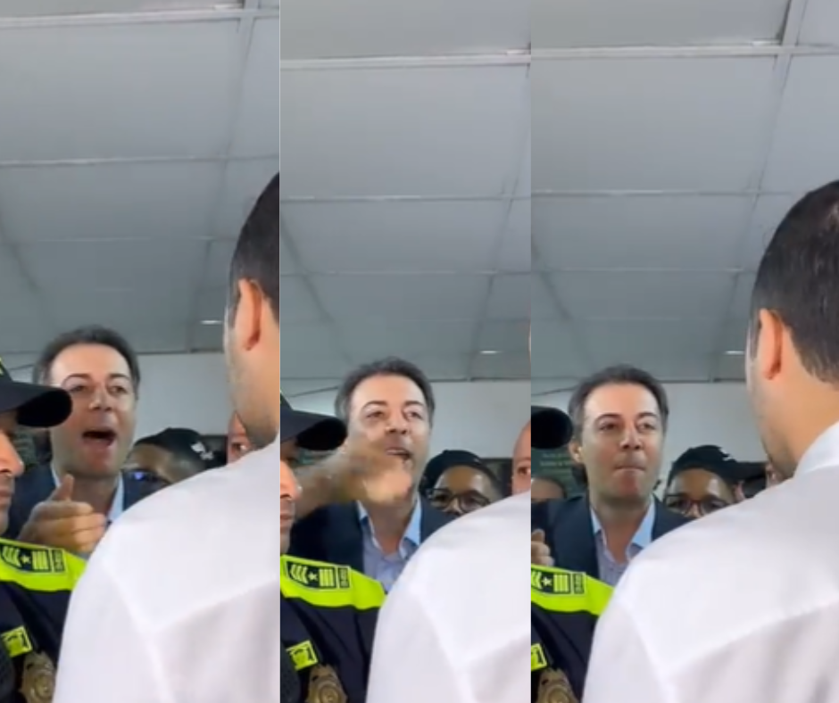 En la imagen algunas de las escenas del penoso hecho en el concejo de Medellín. Fotos: tomadas de redes sociales.