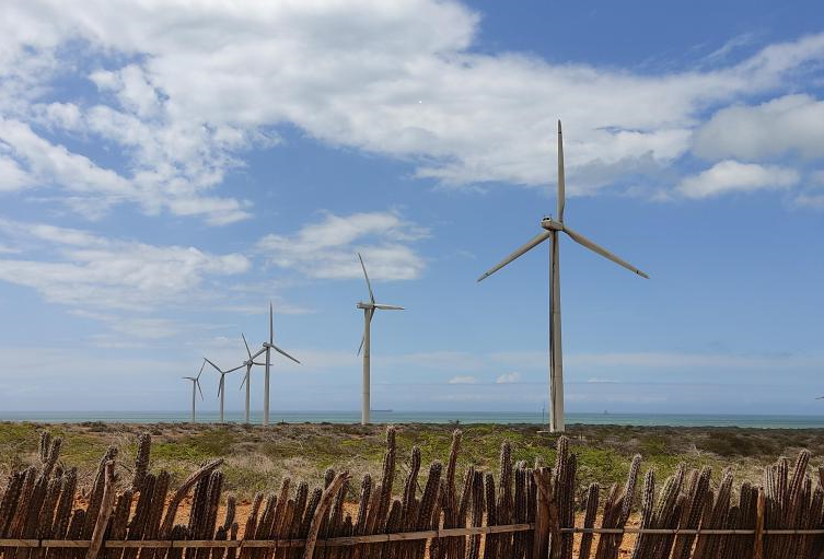En la actualidad, informó EPM, Jepírachi posee 15 aerogeneradores de 1.3 megavatios cada uno. Foto: Cortesía EPM.