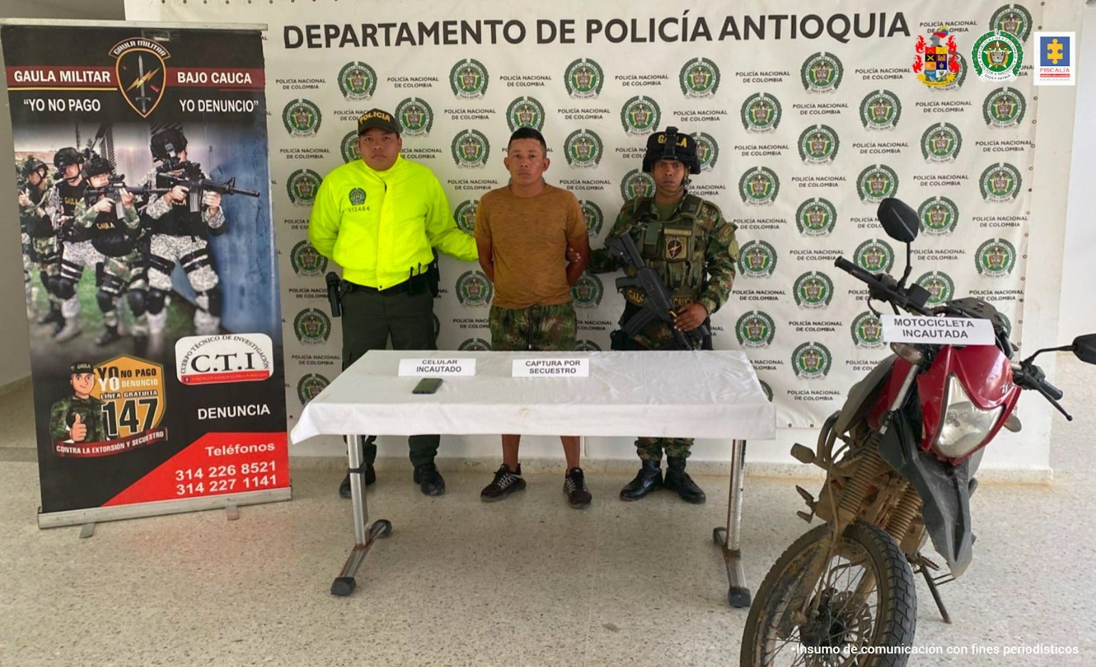 Enviaron a la cárcel a presunto responsable del secuestro de un menor de edad en Caucasia Antioquia