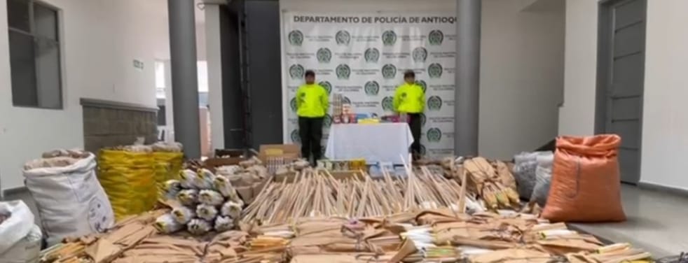 Una tonelada de pólvora fue incautada en La Ceja, Oriente del departamento