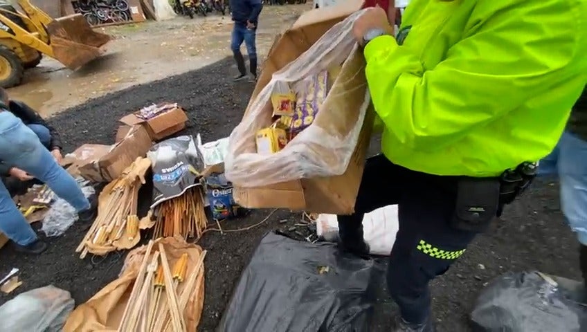 Decomiso de pólvora en La Ceja