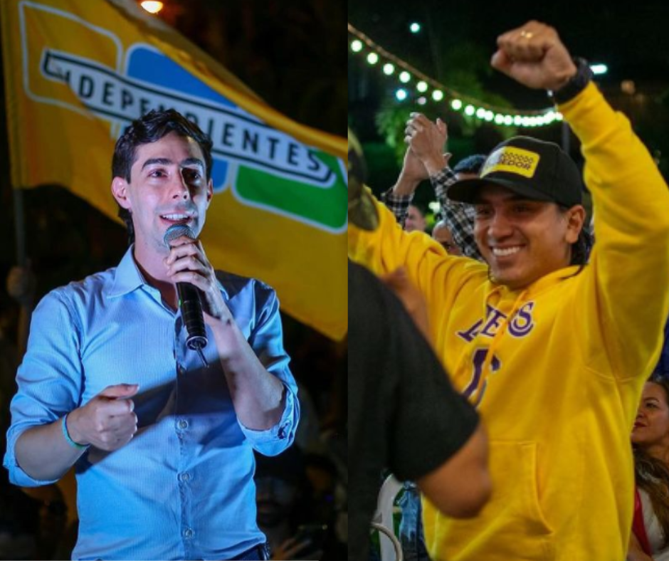 En la imagen Juan Carlos Upegui, candidato que apoya Daniel Quintero y Albert Corredor. fotos: sacadas de redes sociales @albertcorredor y @ juancaupeguiv.